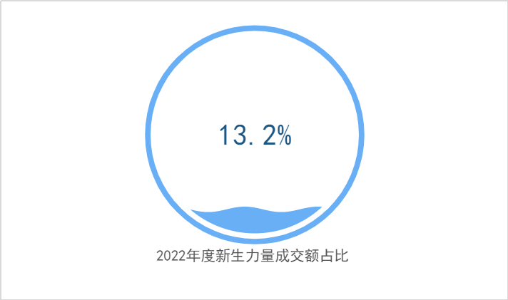 2022年度新生力量成交額占比