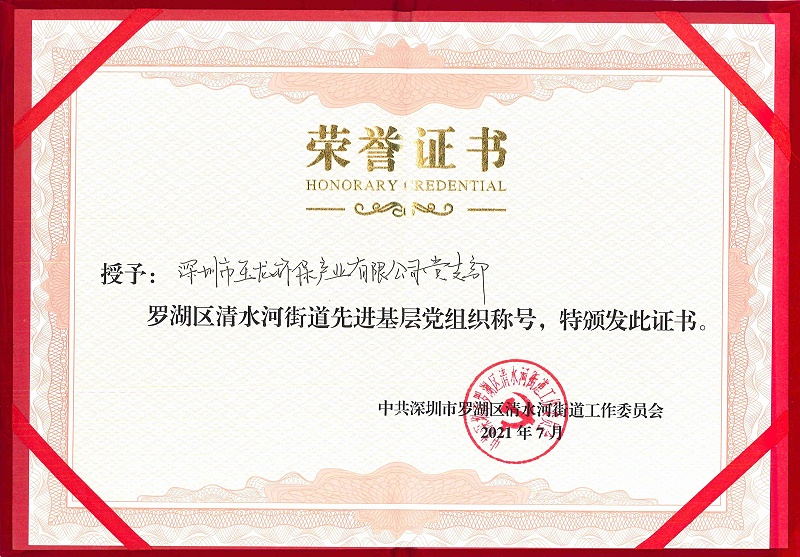 先進(jìn)基層黨組織稱(chēng)號-玉龍環(huán)保