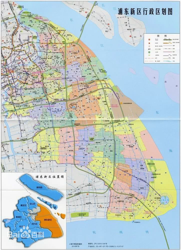 浦東新區行政區劃圖